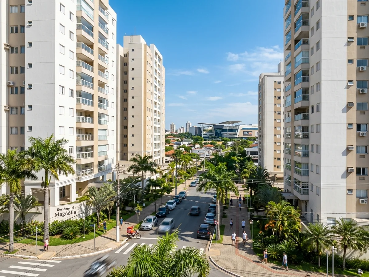 Vista do Jardim Vergueiro em Sorocaba mostrando condomínios verticais e a área do Shopping Iguatemi Esplanada